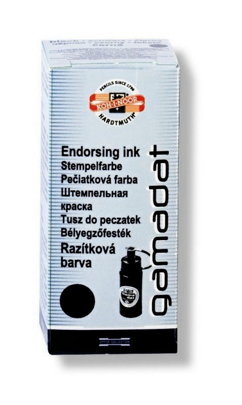 Stempelfarbe  &quot;GAMADAT&quot;  Schwarz, 20 ml PVC- Flasche