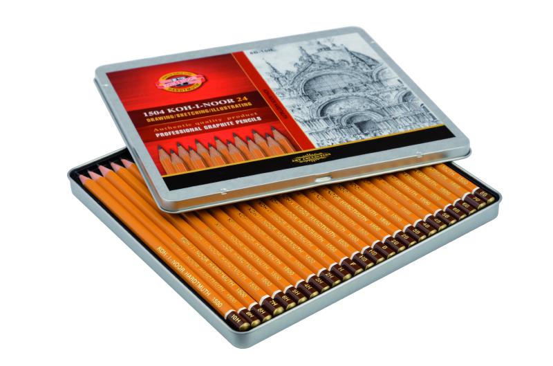 Graphitstifte 24er Set  Gradation 8B - 10H  im Metalletui