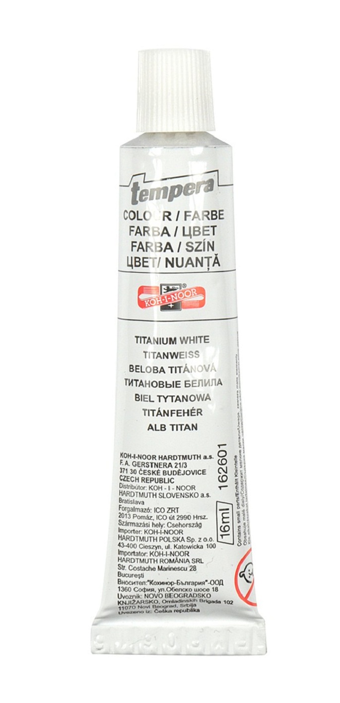 Temperafarbe 16 ml  / Tube  - Titanium White