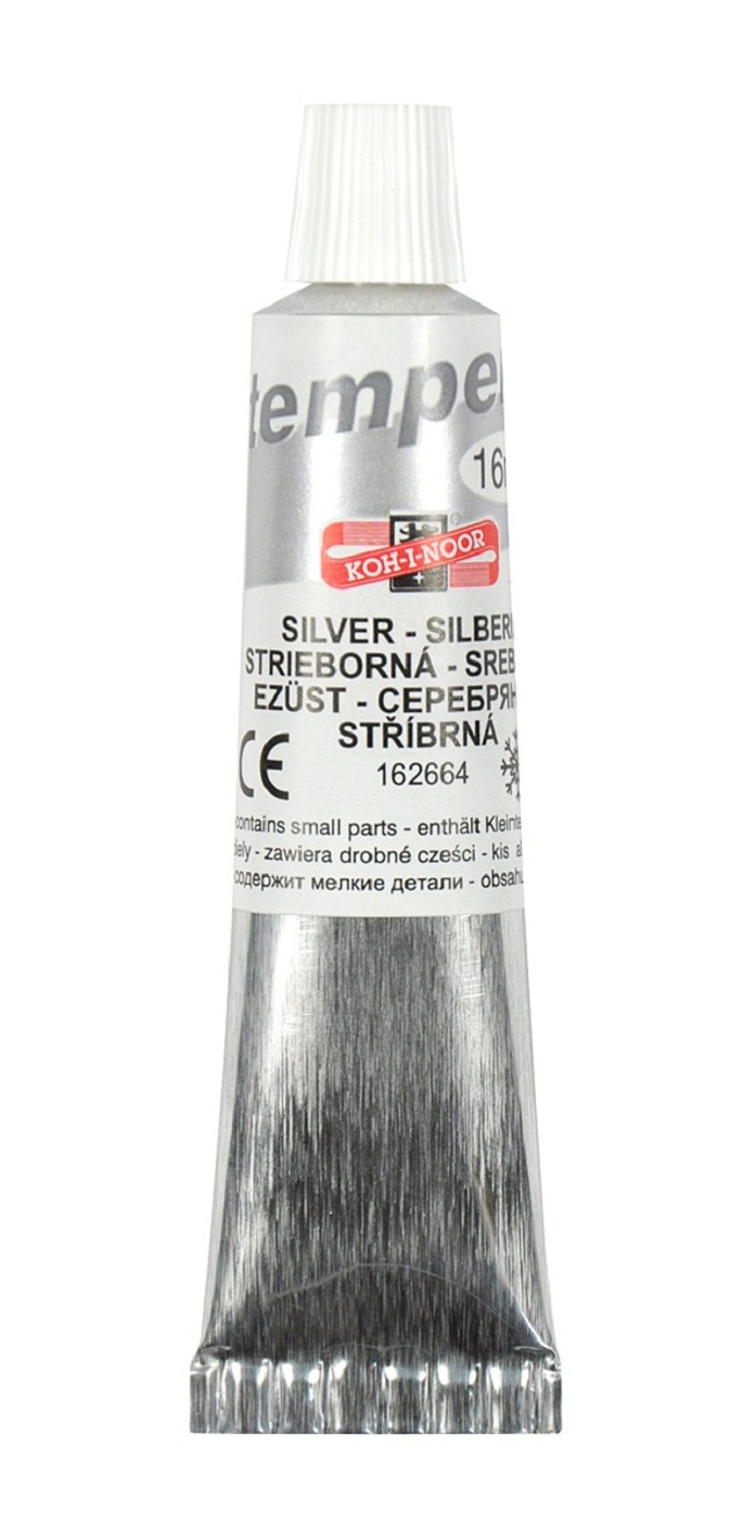 Temperafarbe 16 ml  / Tube  - Silver