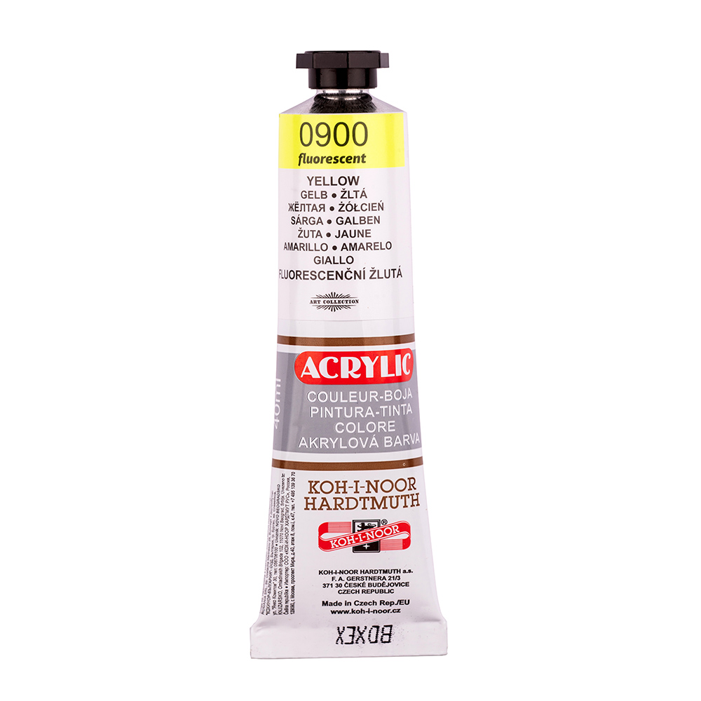 Acrylfarbe 40 ml Tube  - Gelb fluoreszierend / 0900
