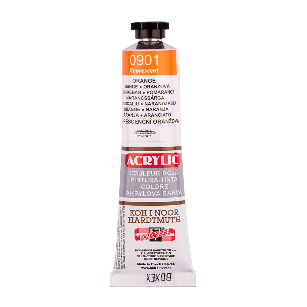 Acrylfarbe 40 ml Tube  - Orange fluoreszierend / 0901