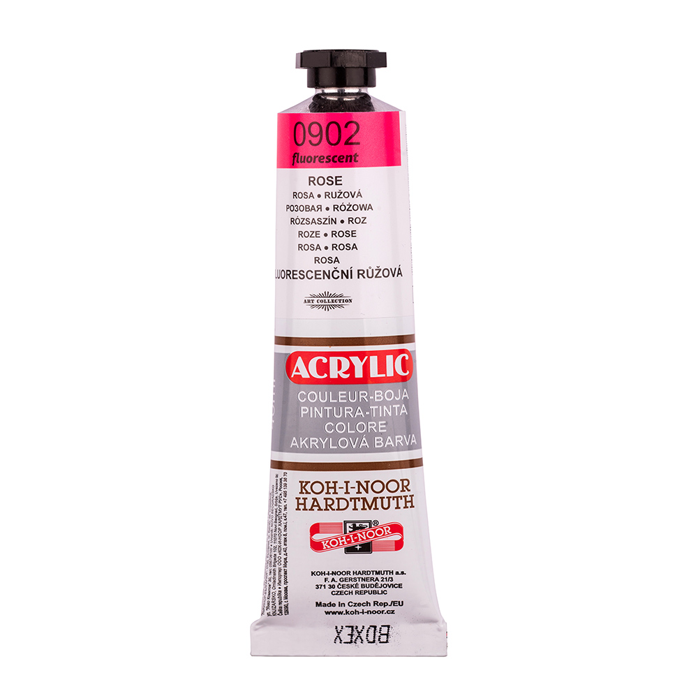Acrylfarbe 40 ml Tube  - Rose fluoreszierend / 0902