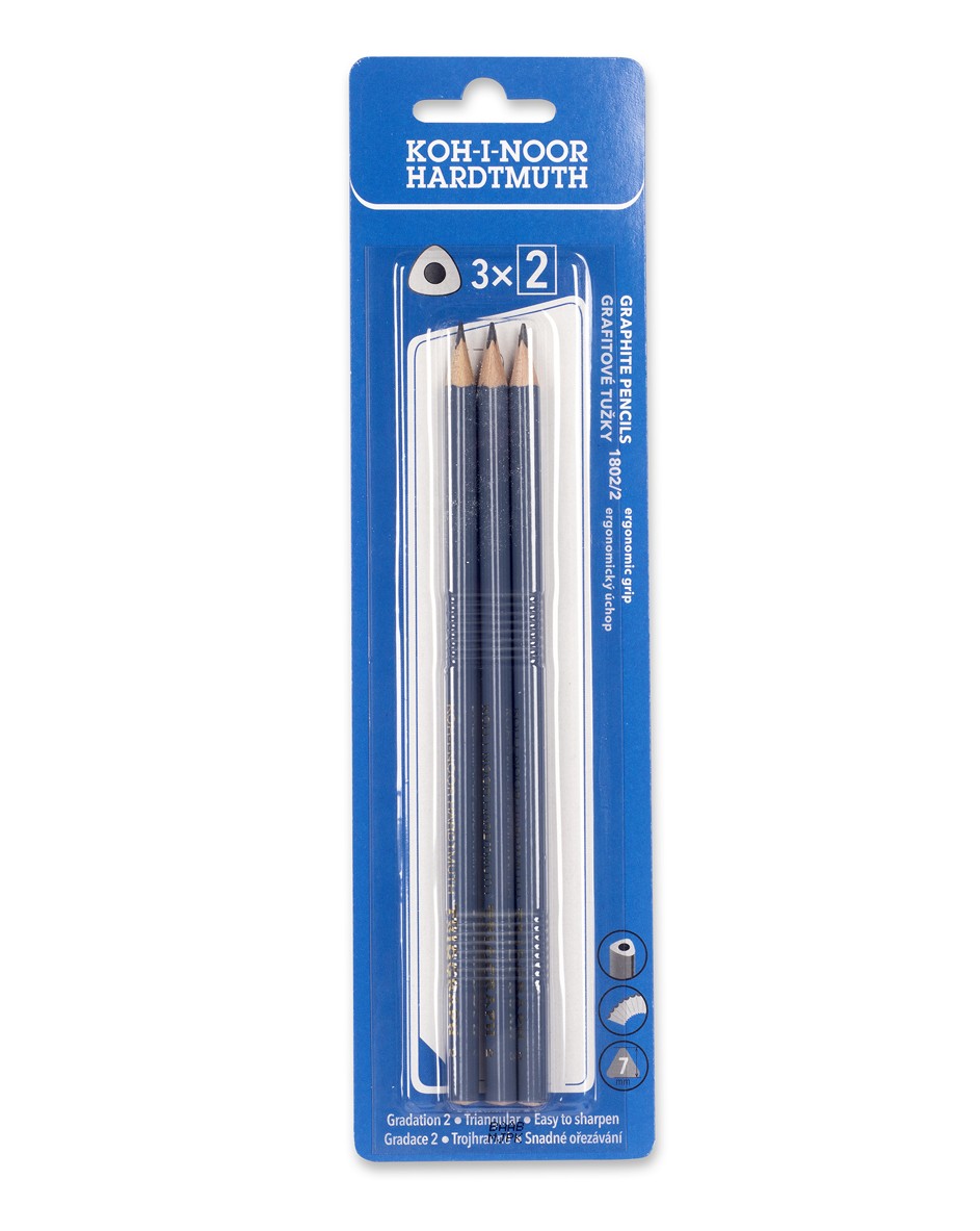 Bleistifte dreieckige - Graphitstifte - mittel - 3er Set