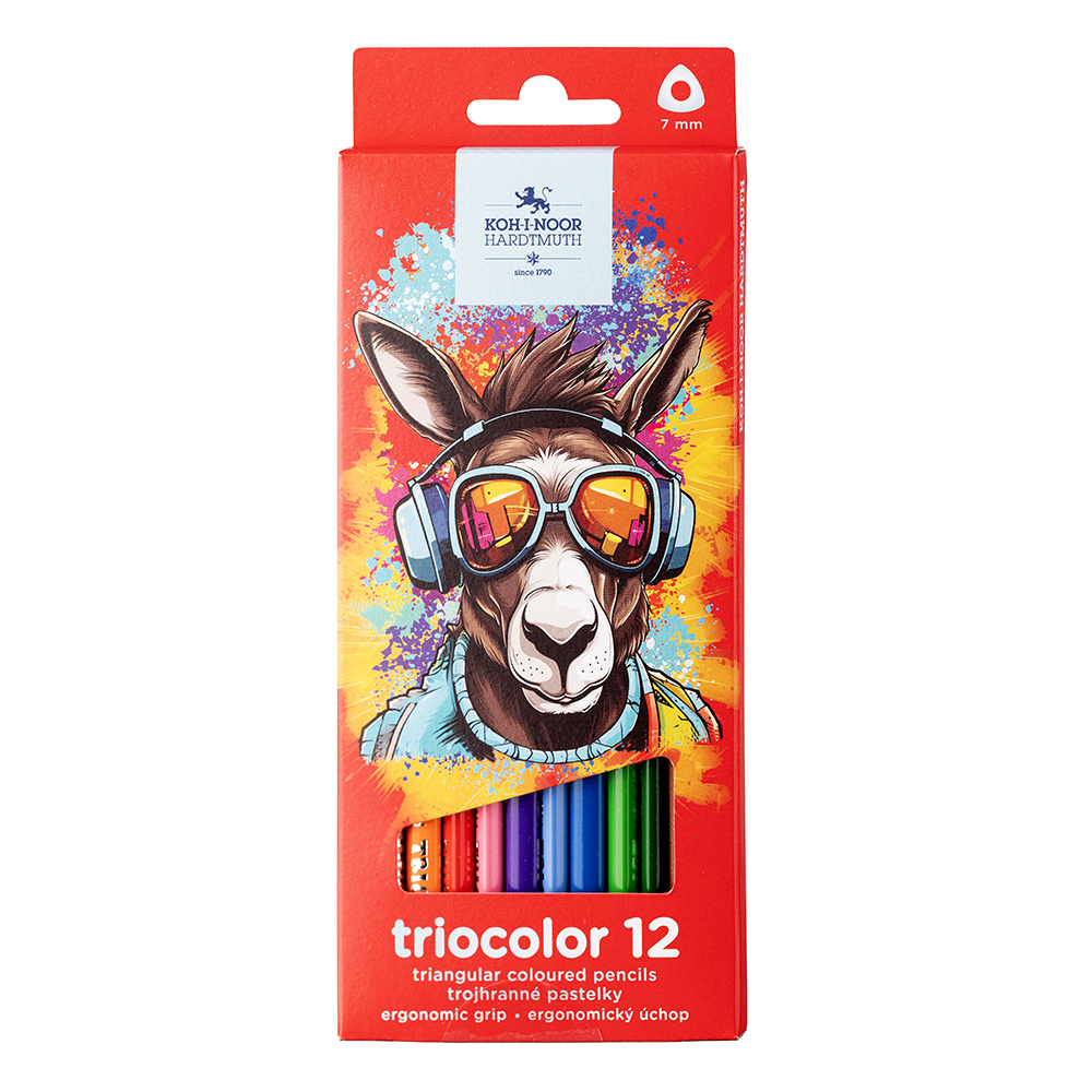 Buntstifte Triocolor  Schul- Farbstifte &quot;DONKEY&quot; - 12er Pack