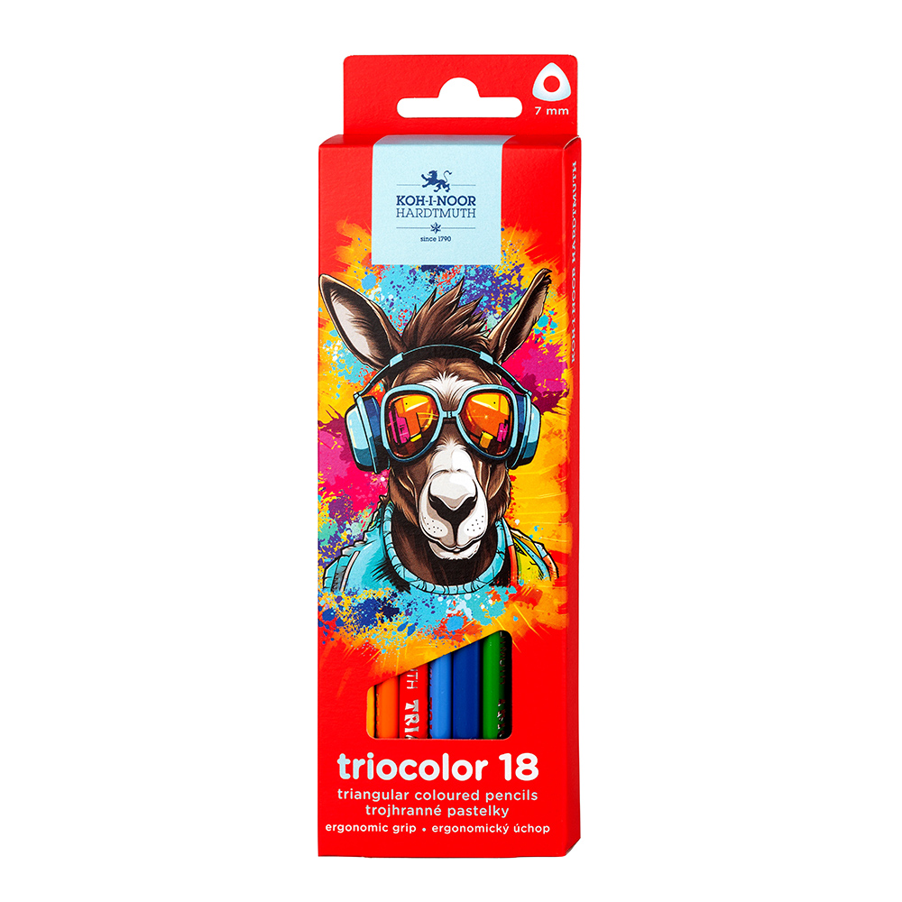 Buntstifte Triocolor  Schul- Farbstifte &quot;DONKEY&quot; - 18er Pack