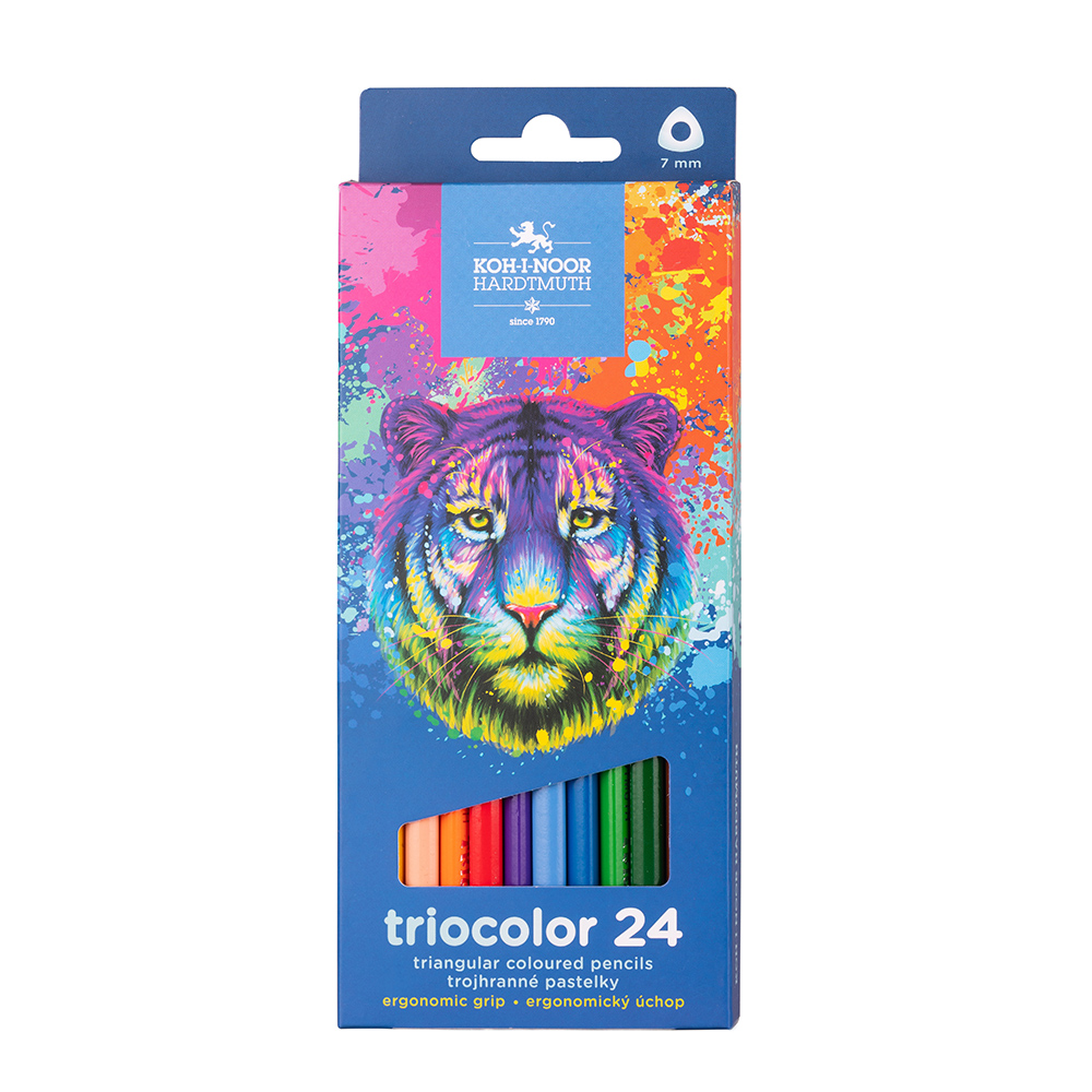 Buntstifte Triocolor Schul- Farbstifte &quot;Tiger&quot; - 24er Pack