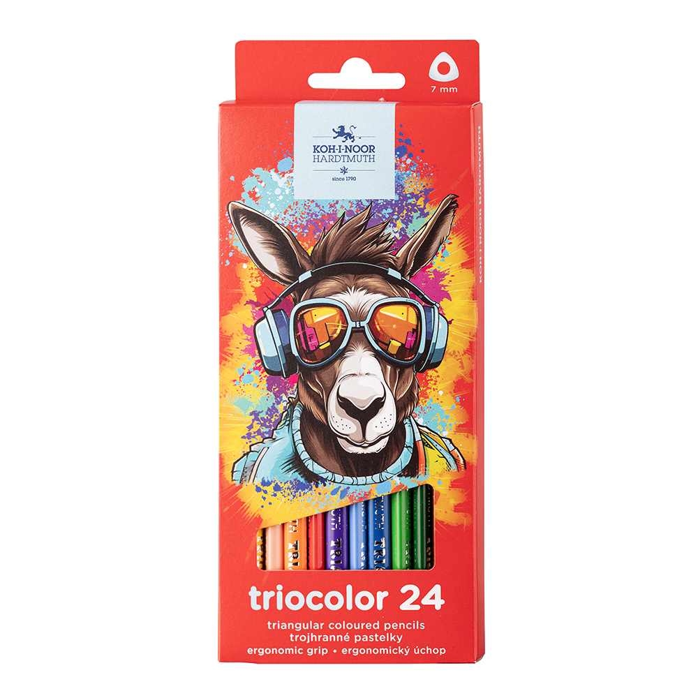 Buntstifte Triocolor  Schul- Farbstifte &quot;DONKEY&quot; - 24er Pack