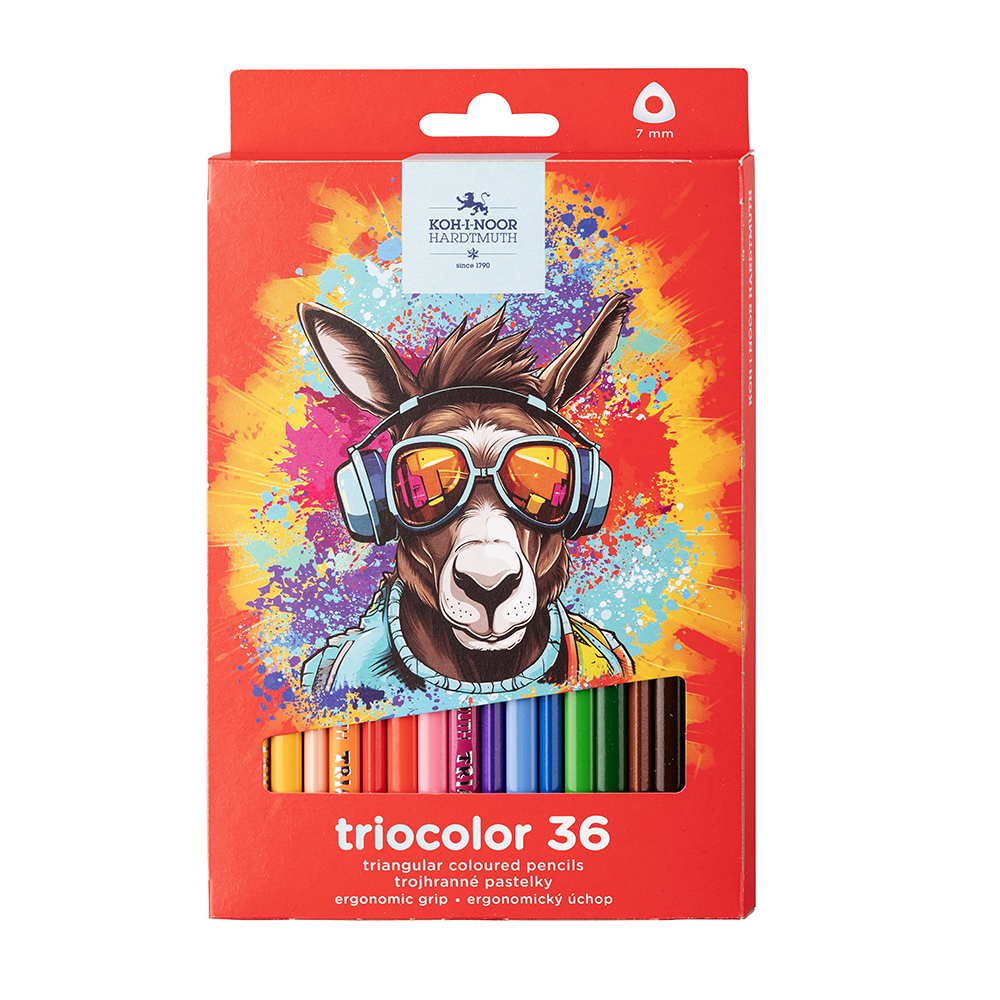 Buntstifte Triocolor  Schul- Farbstifte &quot;DONKEY&quot; - 36er Pack