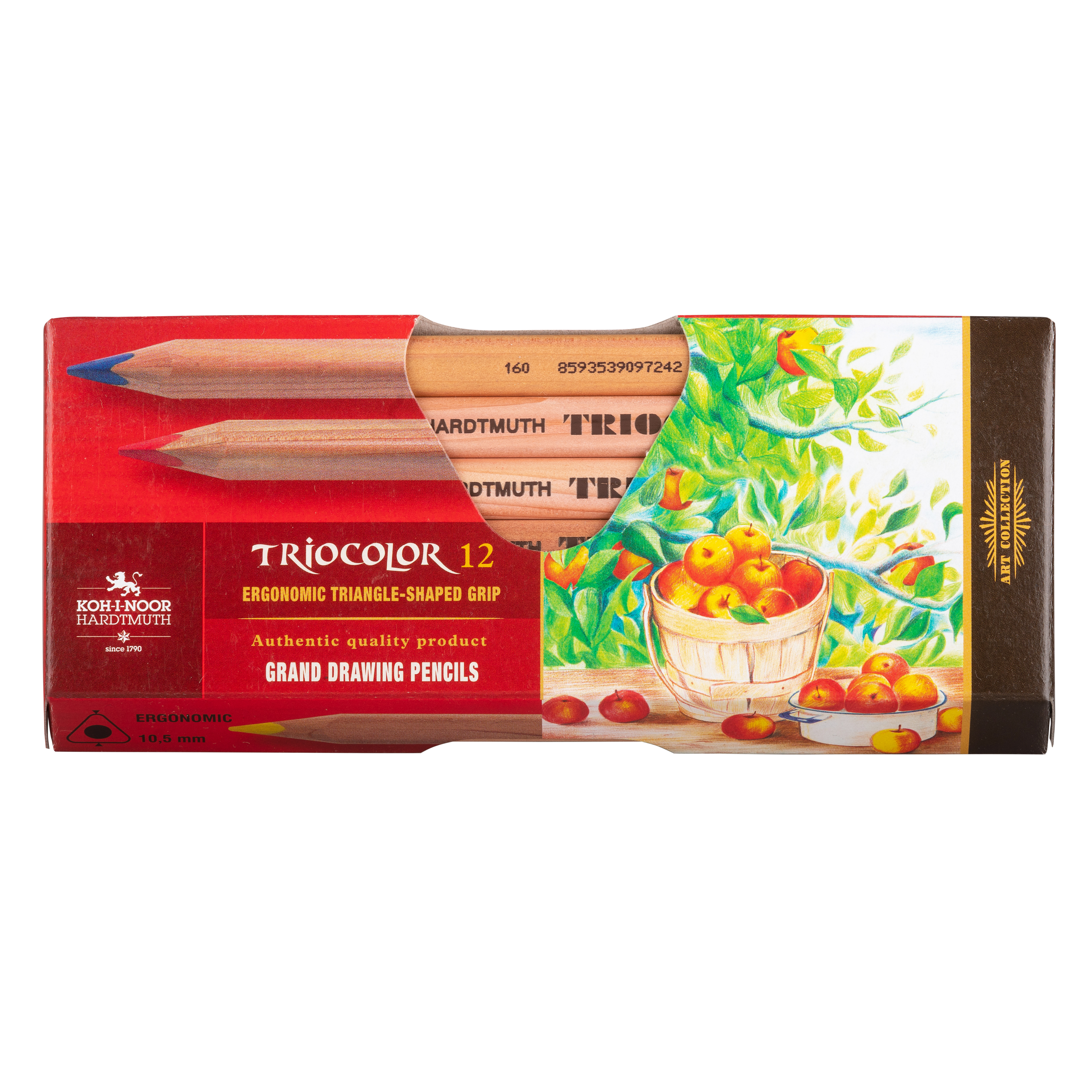 Buntstifte Triocolor Natur  Jumbo / K&#252;nstlerfarbstifte  12er Pack