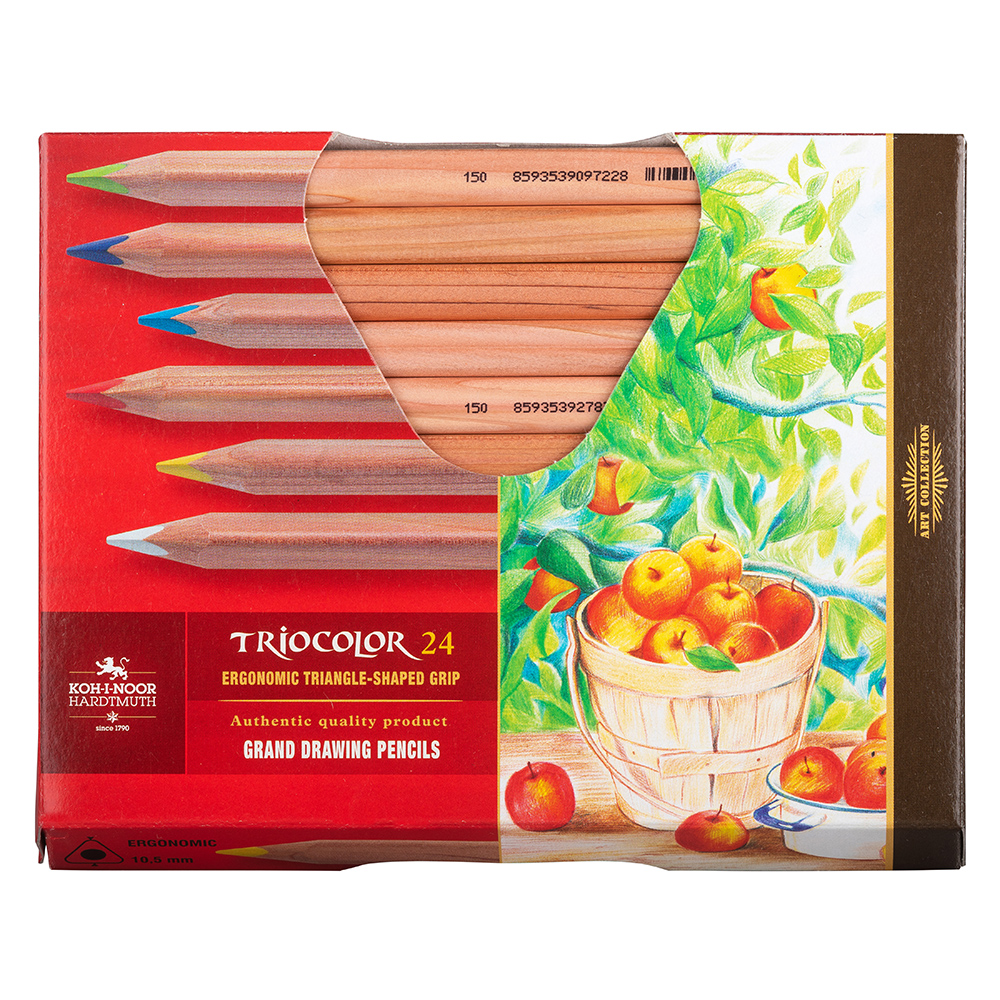 Buntstifte Triocolor Natur  Jumbo / K&#252;nstlerfarbstifte    24er Pack