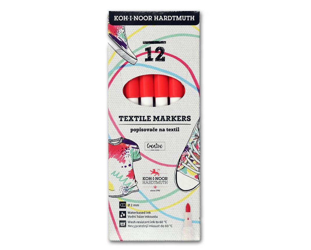 Textilmarker  2,0 mm  Rundspitze /  Rot
