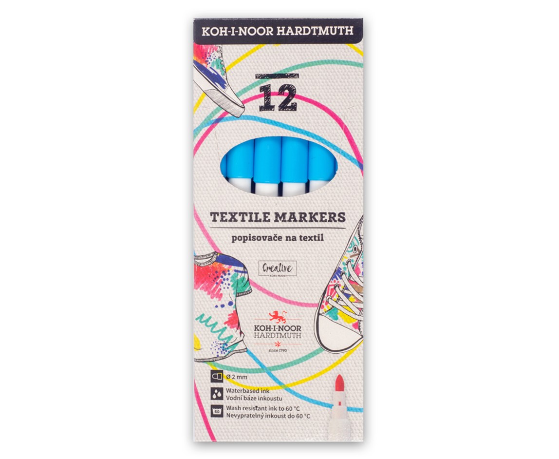 Textilmarker  2,0 mm  Rundspitze /  Hell- Blau