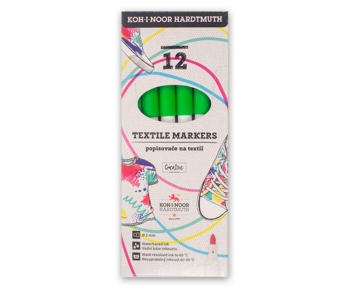 Textilmarker  2,0 mm  Rundspitze /  Gr&#252;n
