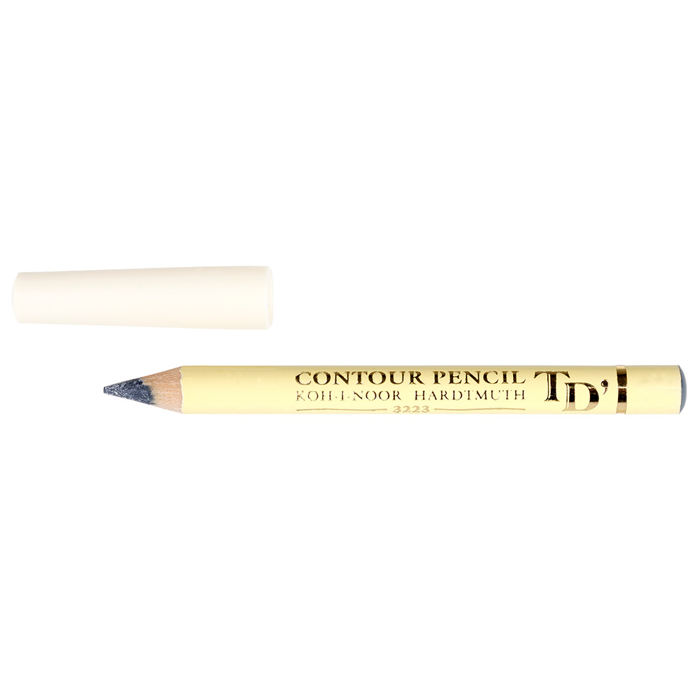 Konturenstifte beige mit Schutzkappe - Strichfarbe  Grau - 12er Pack