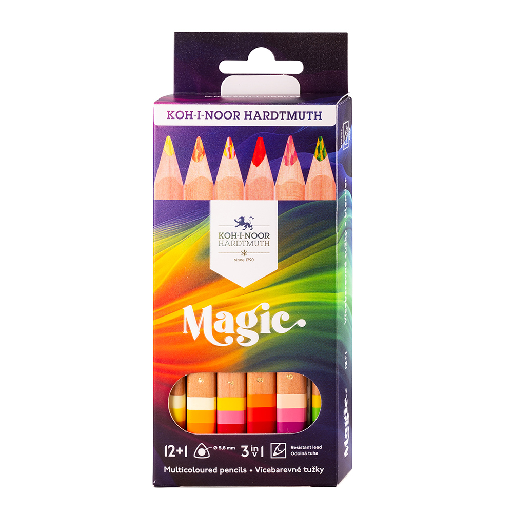 Farbstift Magic &quot; Natur  3 in 1 &quot; kurz - Jumbo 12 + 1 /  13er Set