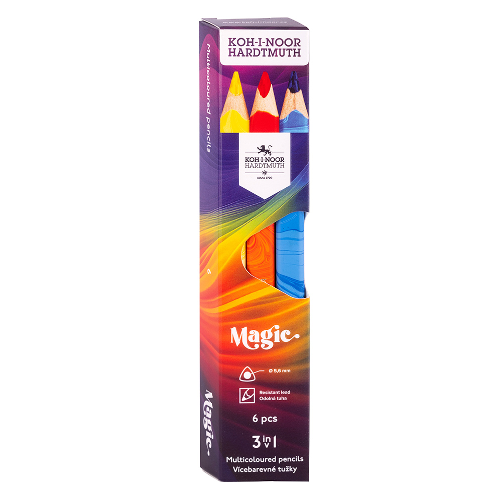 Farbstift Magic 3 in 1 - Jumbo  6er Pack