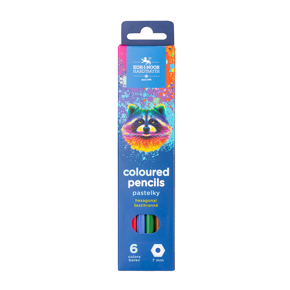 Buntstifte Schul- Farbstifte &quot;Waschb&#228;r&quot; - 6er Pack