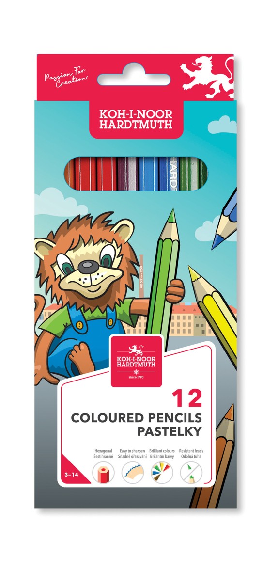 Buntstifte &quot; LION&quot;  Schul- Farbstifte im 12er Pack