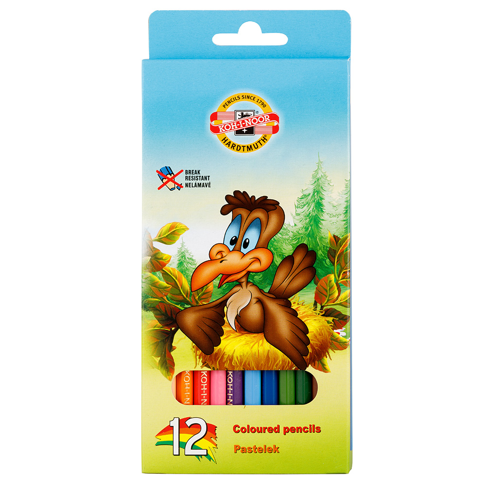 Buntstifte &quot;Vogel&quot; Schul- Farbstifte im 12er Pack