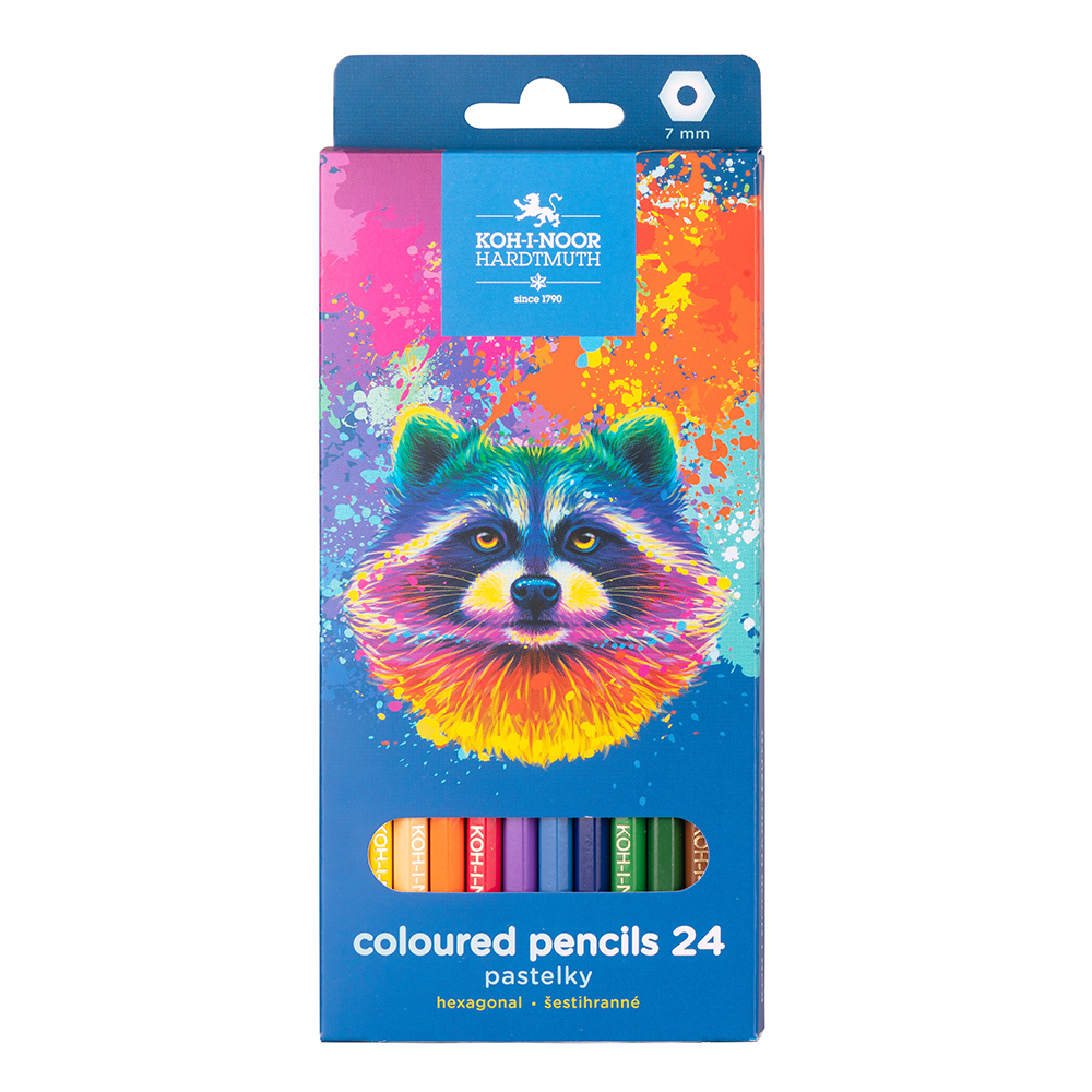 Buntstifte Schul- Farbstifte &quot;Waschb&#228;r&quot; - 24er Pack
