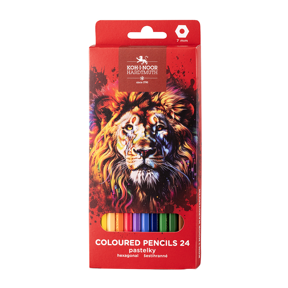 Buntstifte Schul- Farbstifte &quot;LION Red&quot; - 24er Pack