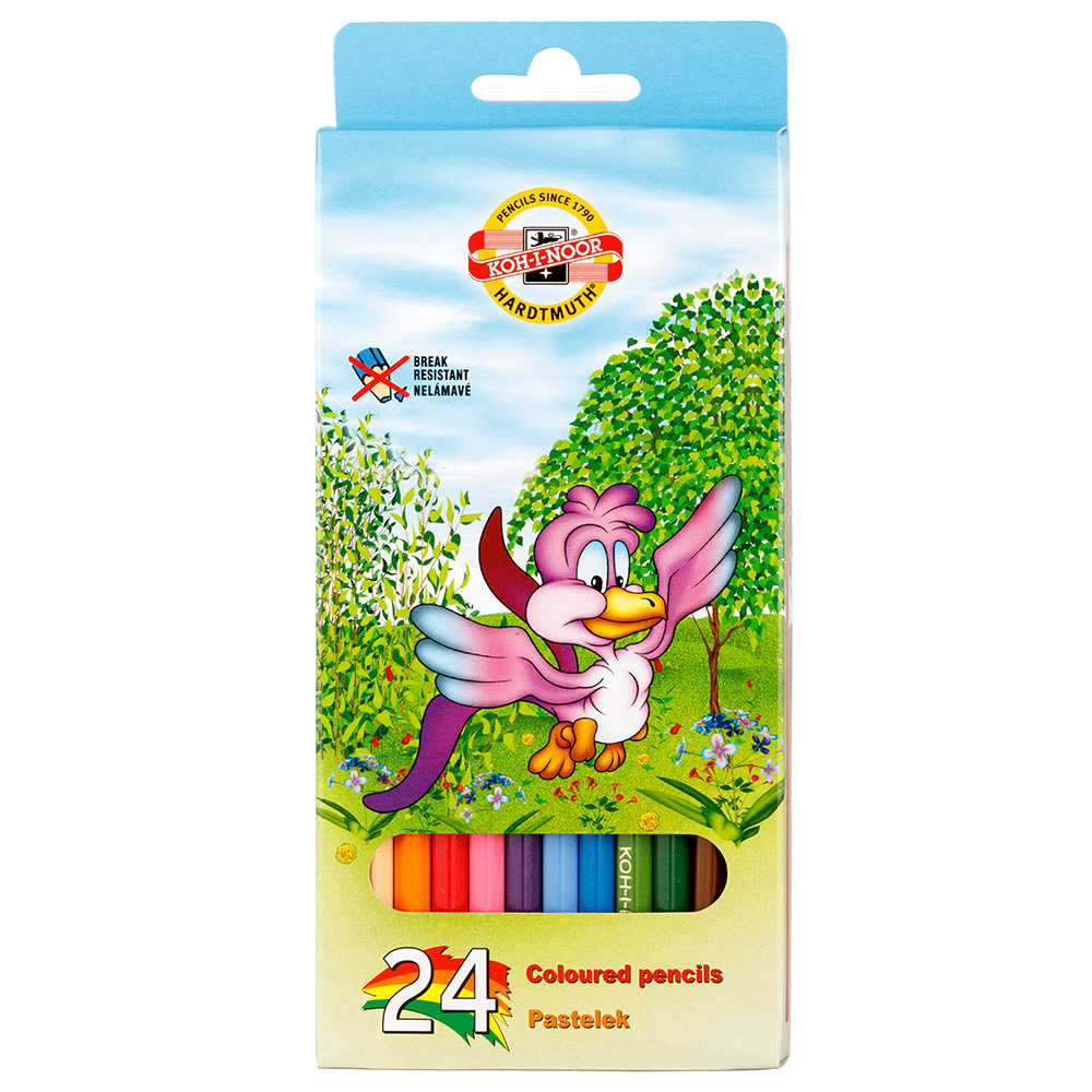 Buntstifte &quot;Vogel&quot; Schul- Farbstifte im 24er Pack