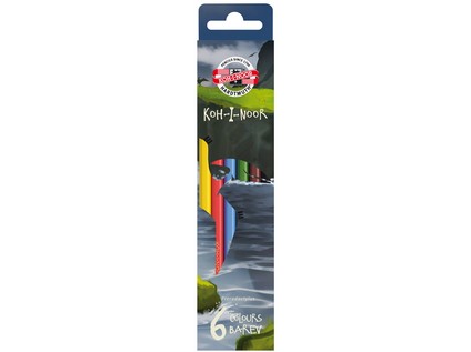 Buntstifte &quot;Dino&quot; Schul- Farbstifte   6er Pack