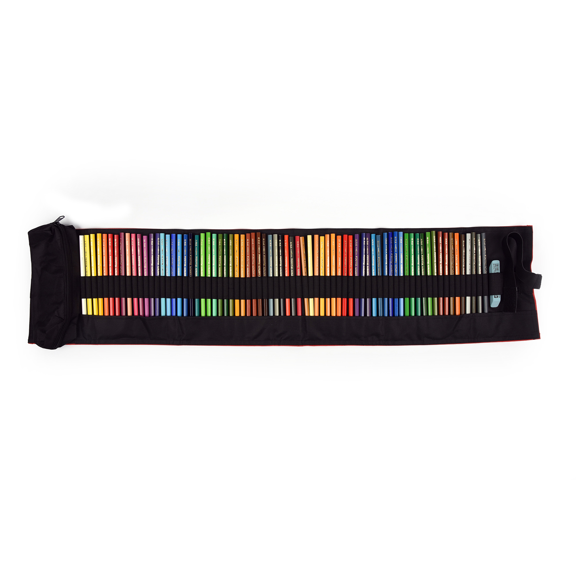 Aquarell- Stiftetasche gef&#252;llt mit 72 Aquarell- Farbstiften + Anspitzer, Radiergummi ,Pinsel und Kra