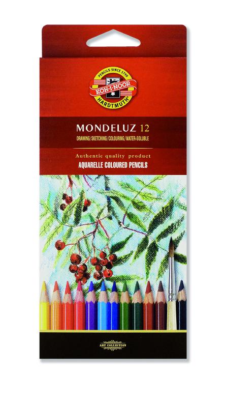 Aquarell- K&#252;nstlerfarbstifte  12er Pack im Pappetui