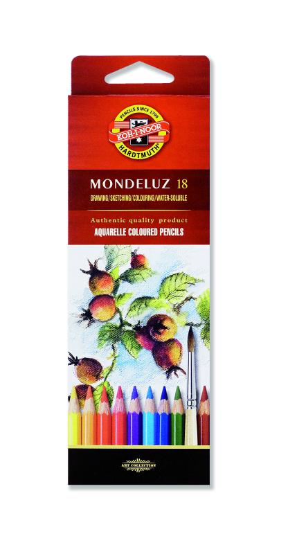 Aquarell- K&#252;nstlerfarbstifte  18er Pack im Pappetui