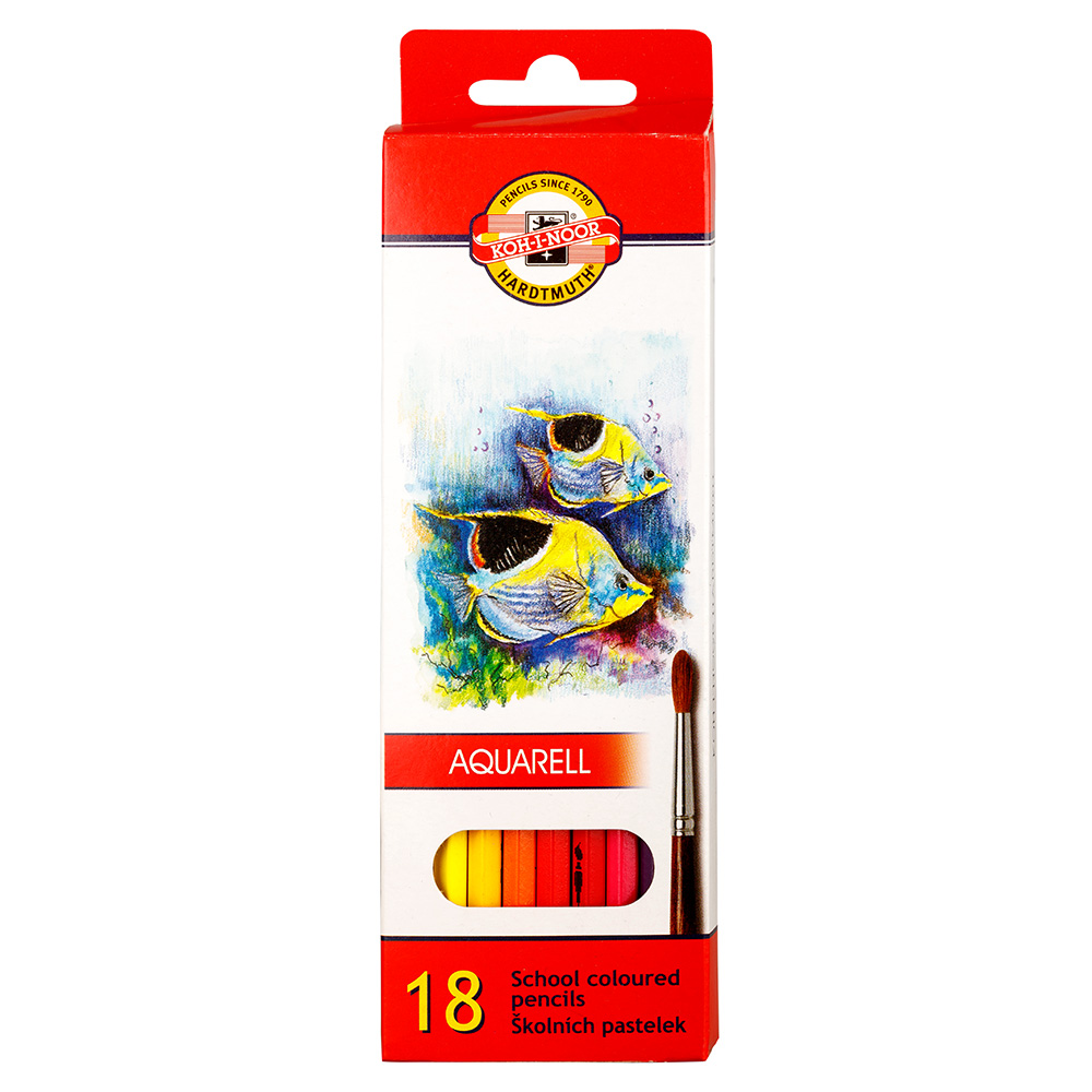 Buntstifte &quot;Fisch&quot; Aquarell  Schul- Farbstifte  18er Pack