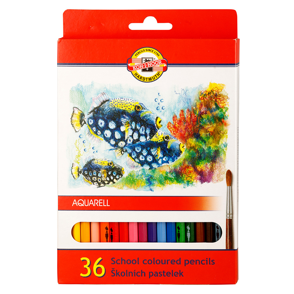 Buntstifte &quot;Fisch&quot; Aquarell  Schul- Farbstifte  36er Pack
