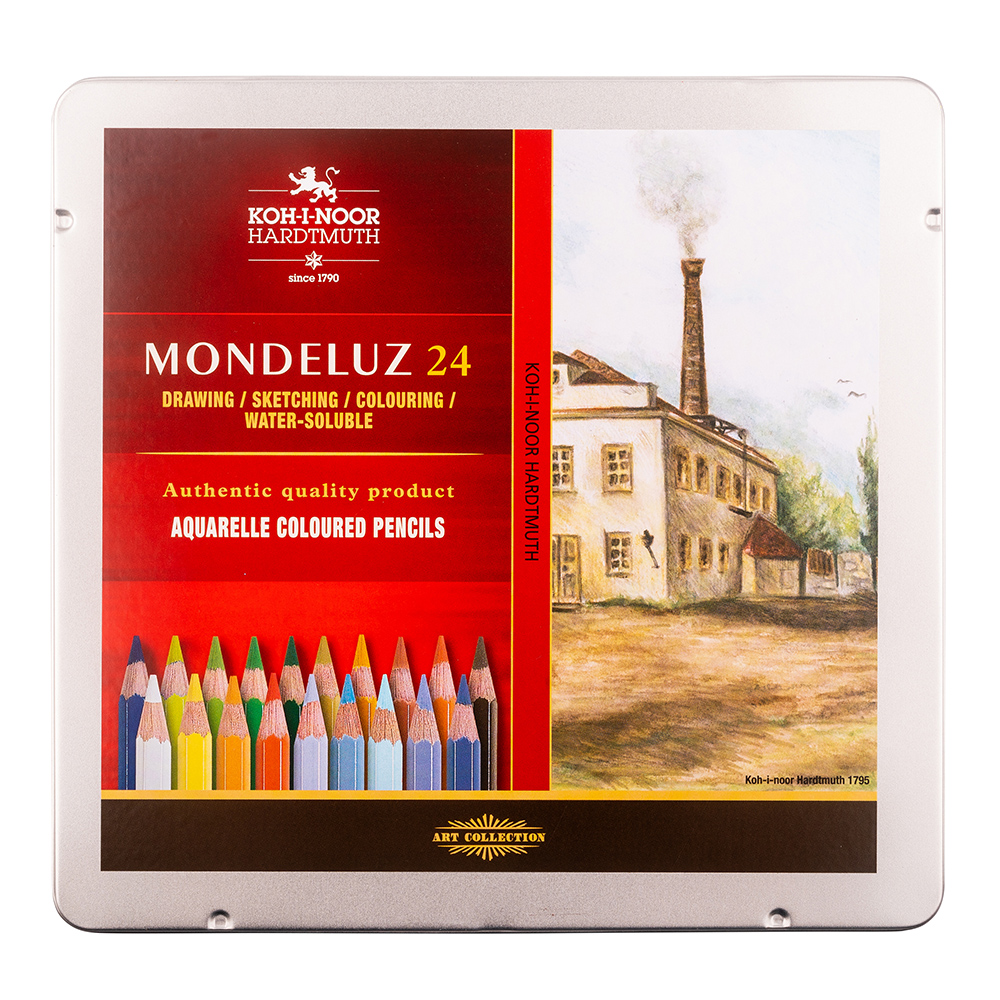 Aquarell- Farbstifte 24er Set &quot; Landschaft &quot; im Metalletui  (13 PL)