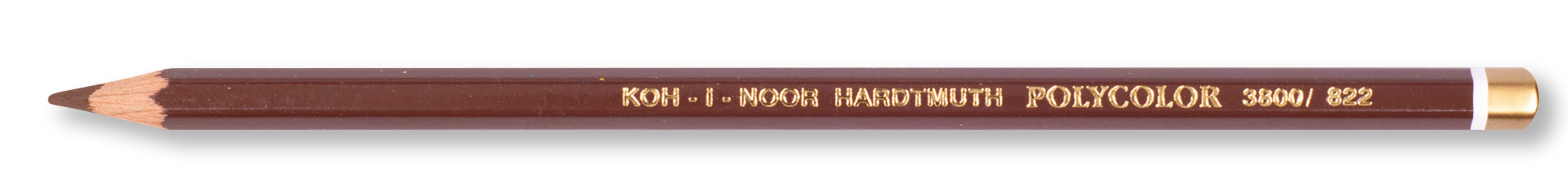 Polycolor- K&#252;nstlerfarbstifte  12 St&#252;ck  - 822 / Caf‚ Noir Brown -