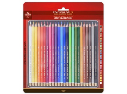 Polycolor- K&#252;nstlerfarbstifte  24er Set im Metalletui / Blister
