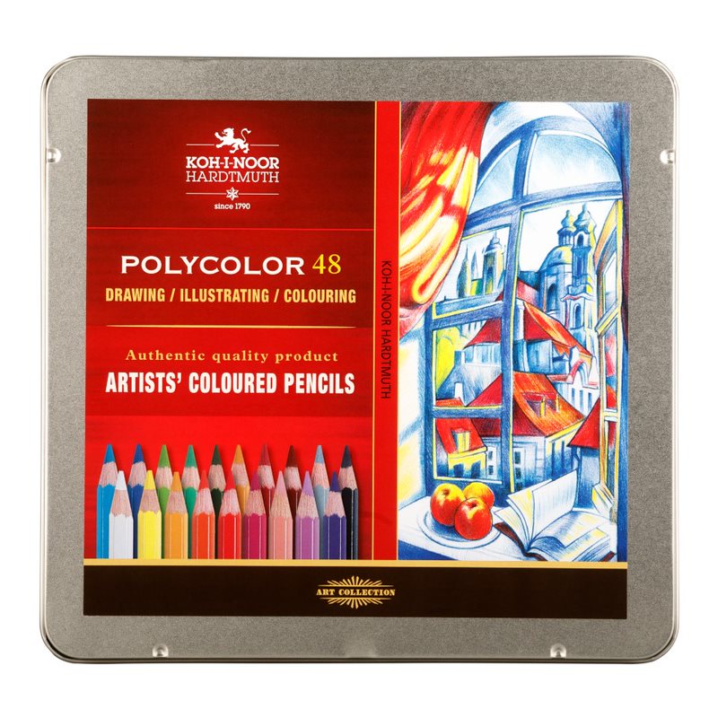Polycolor- K&#252;nstlerfarbstifte  48er Set im Metalletui