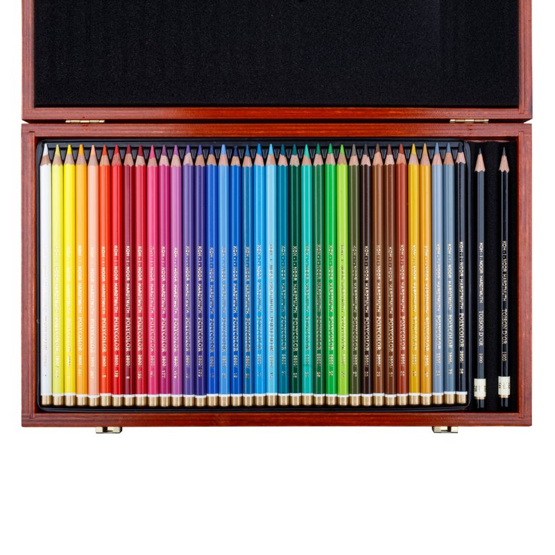 Polycolor- K&#252;nstlerfarbstifte  36er Set im Holzkoffer