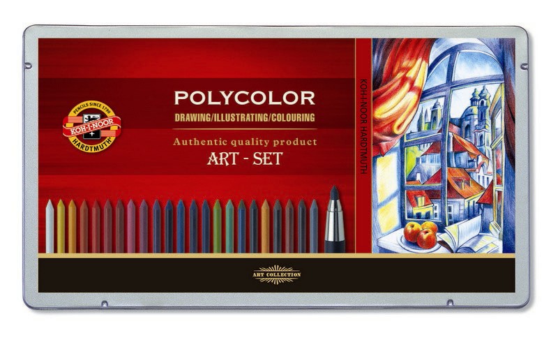 Polycolor- K&#252;nstler &quot; Art- Set &quot; 32 Teile im Metalletui