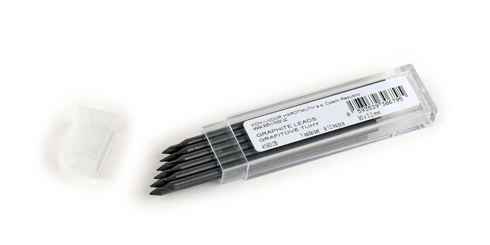 Minen -  3,2 x 90 mm Graphitminen -  Gradation 2B  -  im 12er Pack