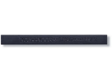 Zeichenmine- St&#228;bchen - Zeichenkreide SILKY BLACK - H&#228;rtegrad 2 / mittel, im 18er Pack