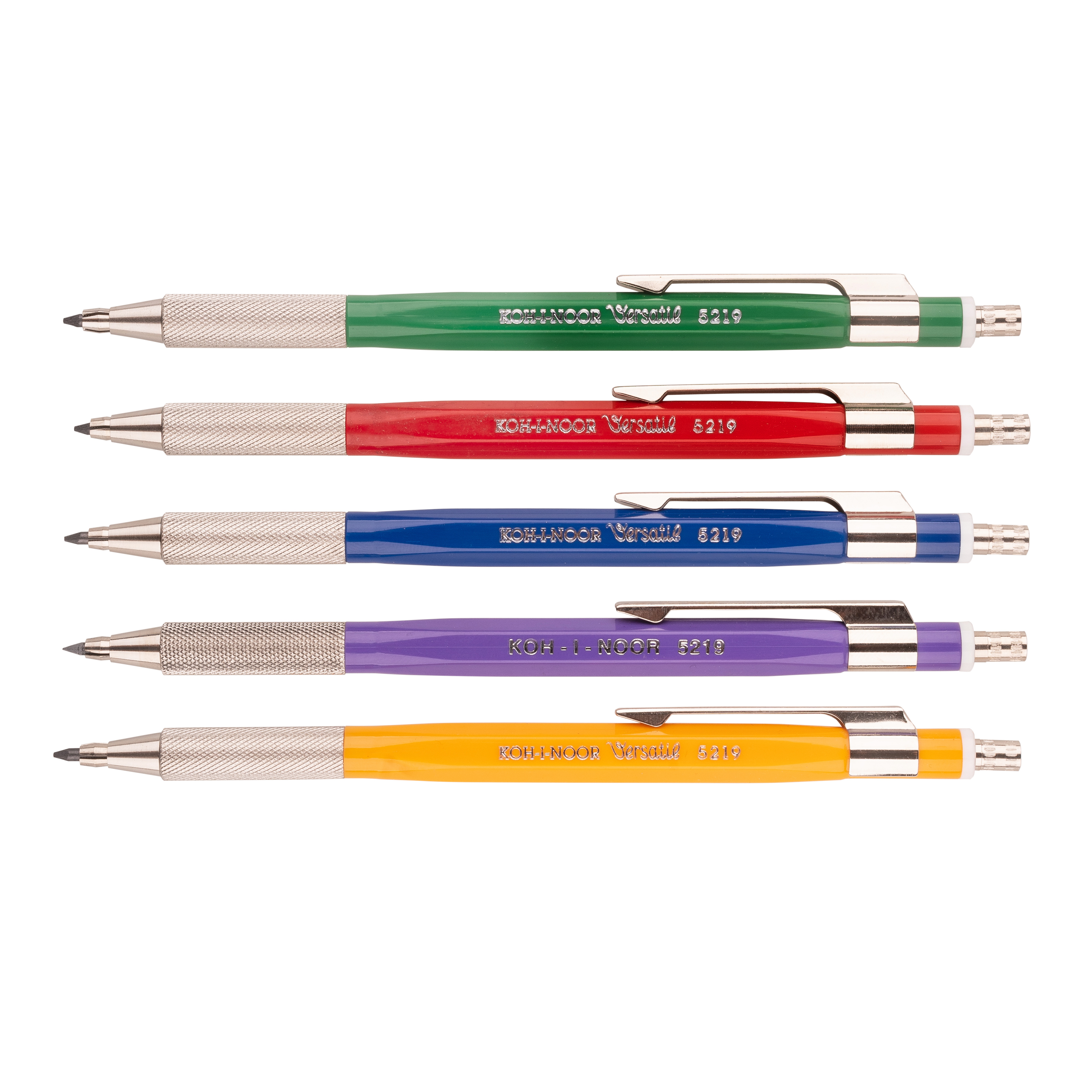 Druckbleistift 2,0 x 120 mm Mine - farblich sortiert - mit Minenspitzer und Clip