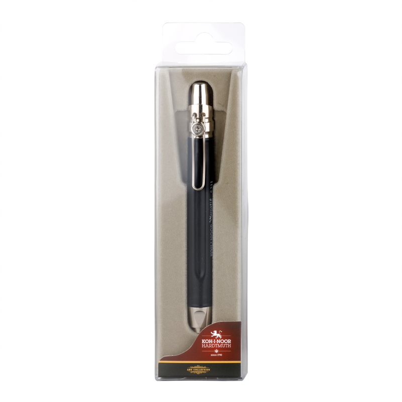 Druckbleistift 5,6 x 80 mm Mine - Schwarz -  mit Minenspitzer und Clip , im  Etui  &gt; 5PK &lt;