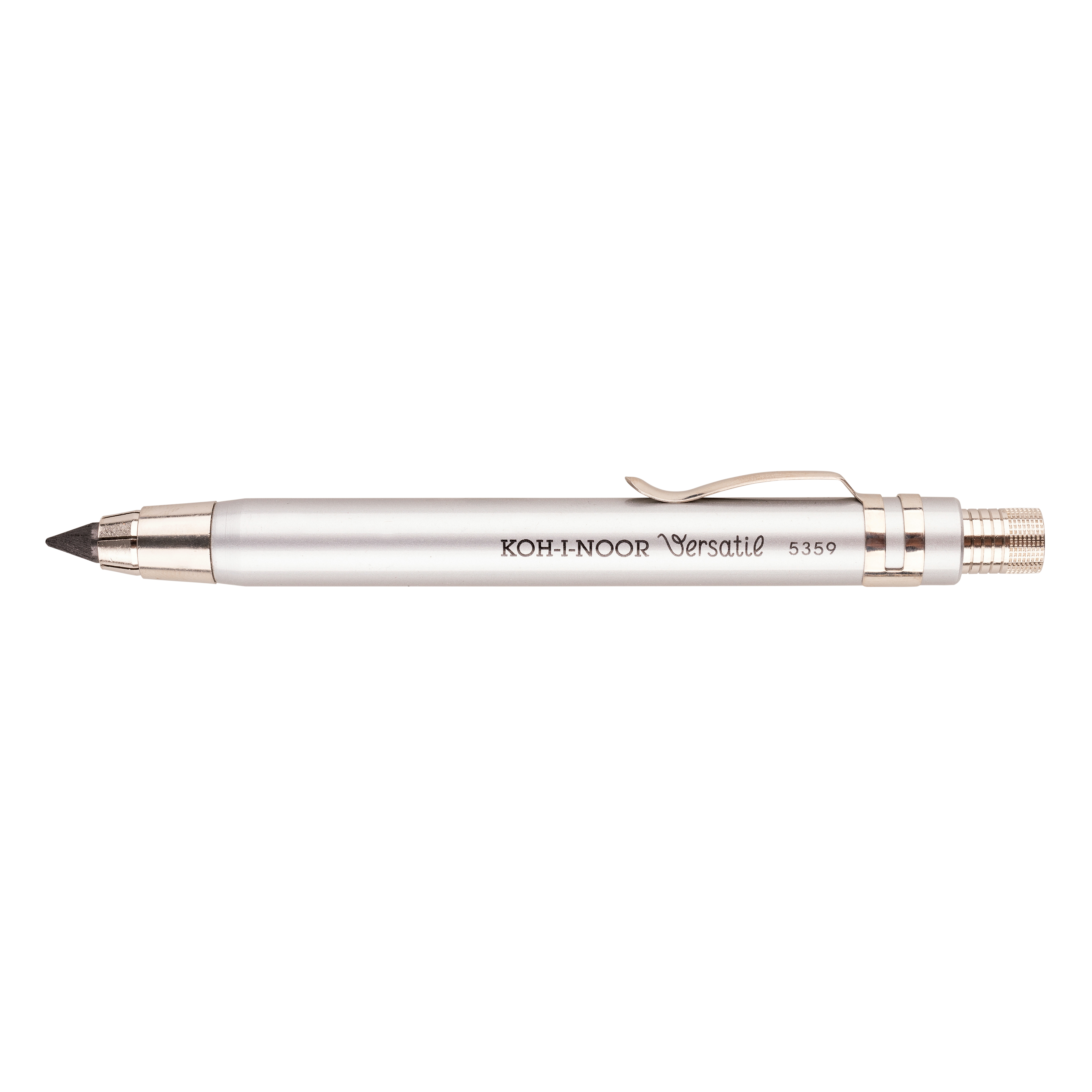 Druckbleistift 5,6 x 80 mm Mine - Silber - inklusive  Minenspitzer und Clip