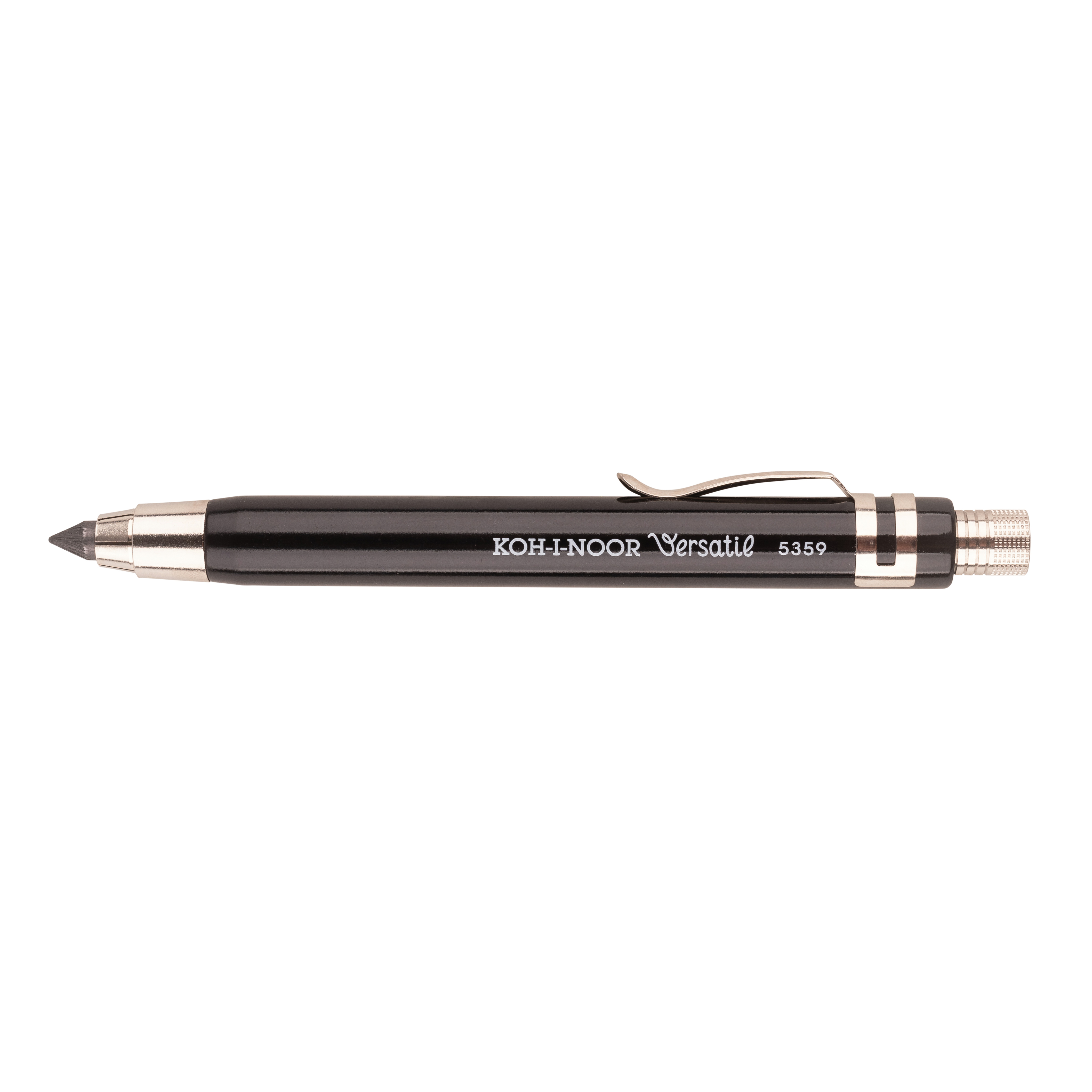 Druckbleistift  5,6 x 80 mm Mine - Schwarz - inklusive  Minenspitzer und Clip