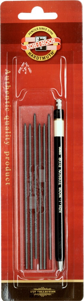 Druckbleistift Set  Metall &quot; Toison Dr &quot; 2,0 x 120 mm Mine - Schwarz-  mit Minenspitzer
