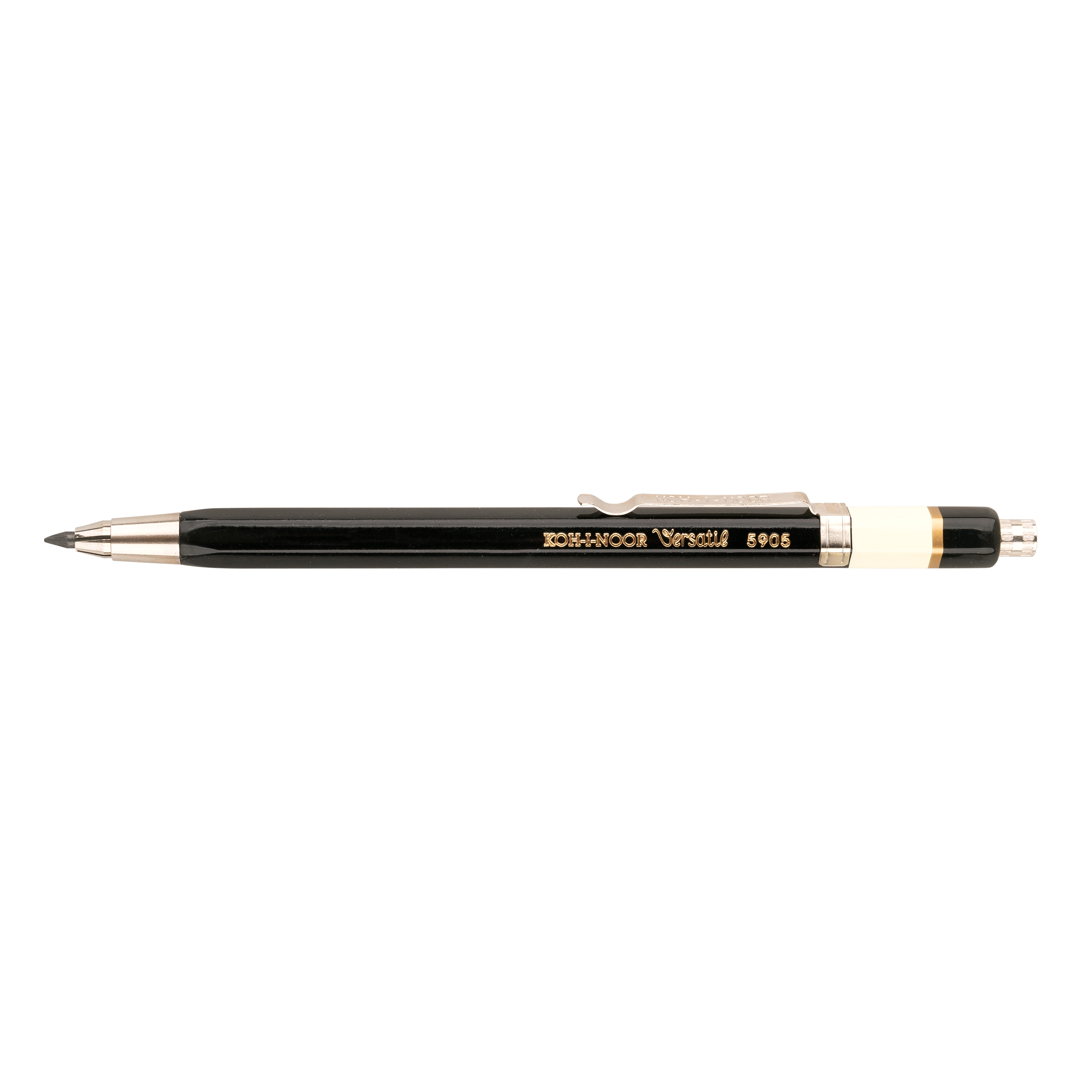 Druckbleistift Metall &quot; Versatil  &quot;  2,5 x 120 mm Mine - Schwarz -  mit Minenspitzer und Clip
