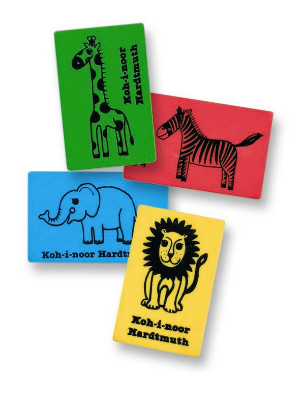 Radiergummi-  &quot; Plastischt &quot; Africa  / sortiert ,  im 48er Pack