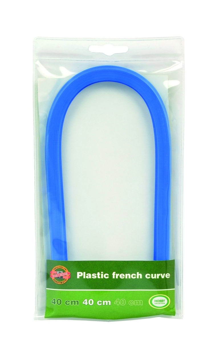 Lineal - Kurvenlineal plastisch , blau - 40 cm lang