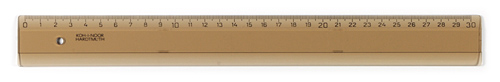 Lineal - Plast 30 cm Skala - Transparent / Braun